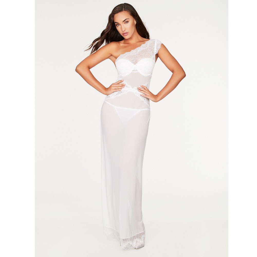 Fredericks Hollywood White Lace Sexy Lingerie Gown